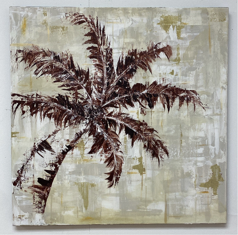 'Umber Palms' abstract art