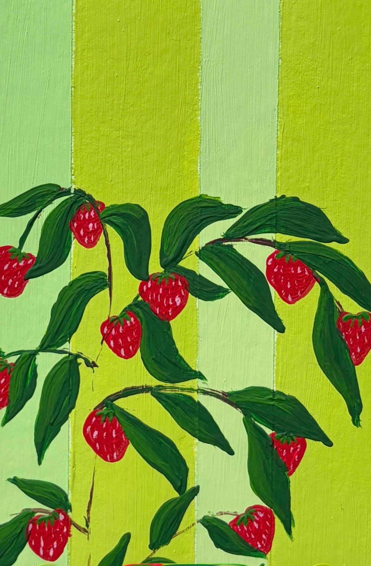 Strawberry pinstripe