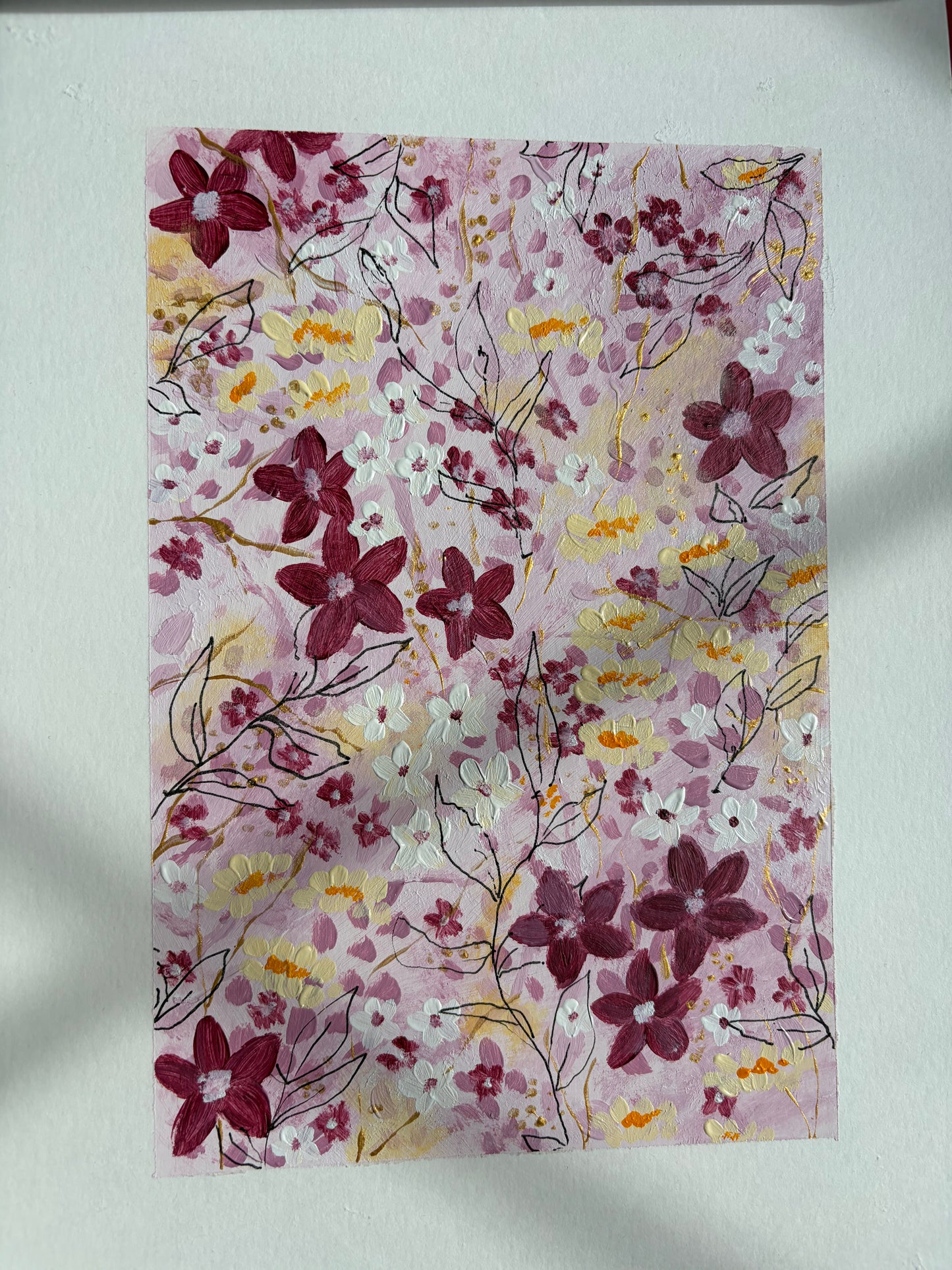 Floral pack in burgundy and orange