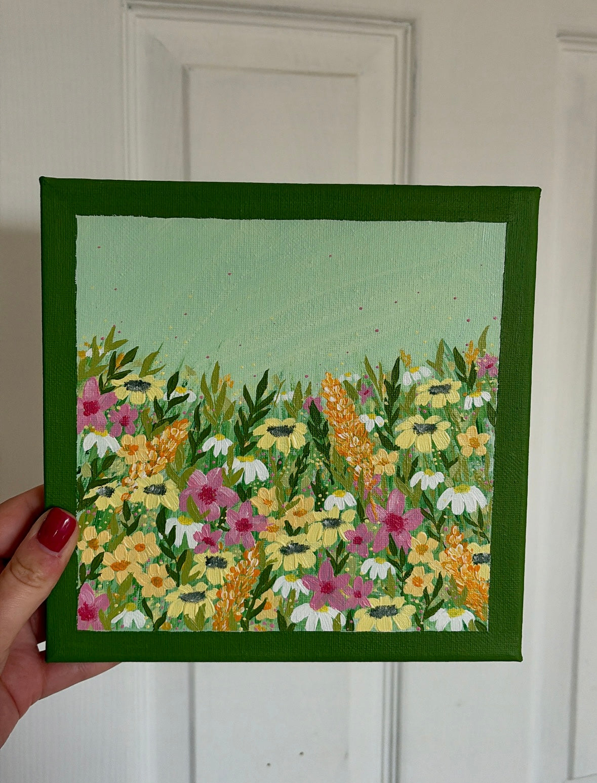Olive green mini floral