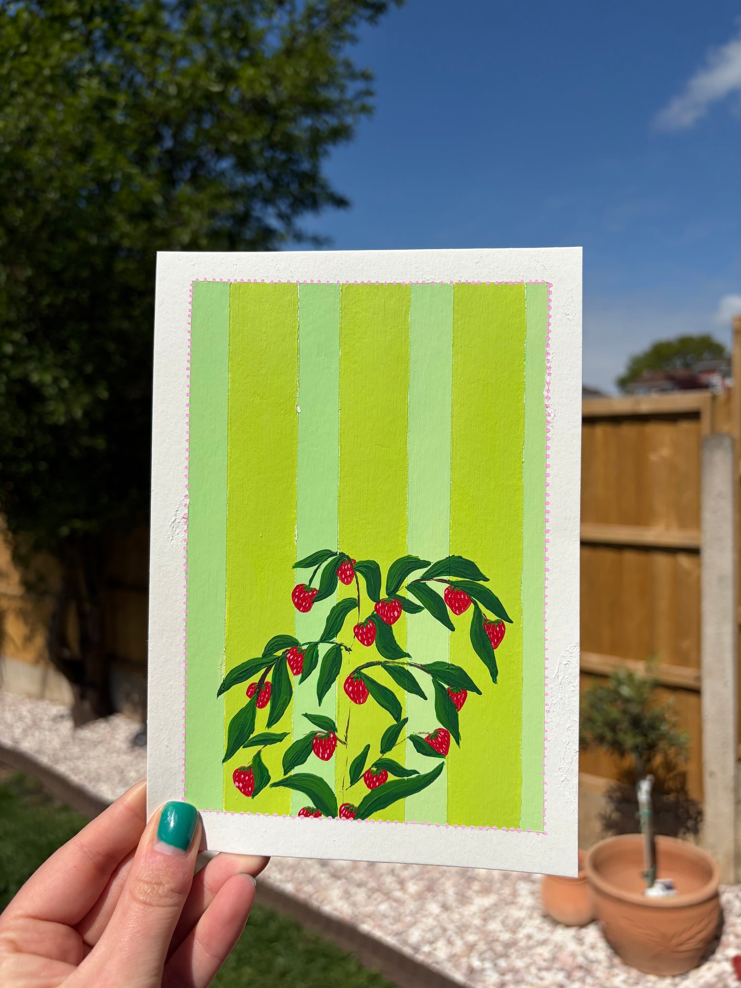 Strawberry pinstripe