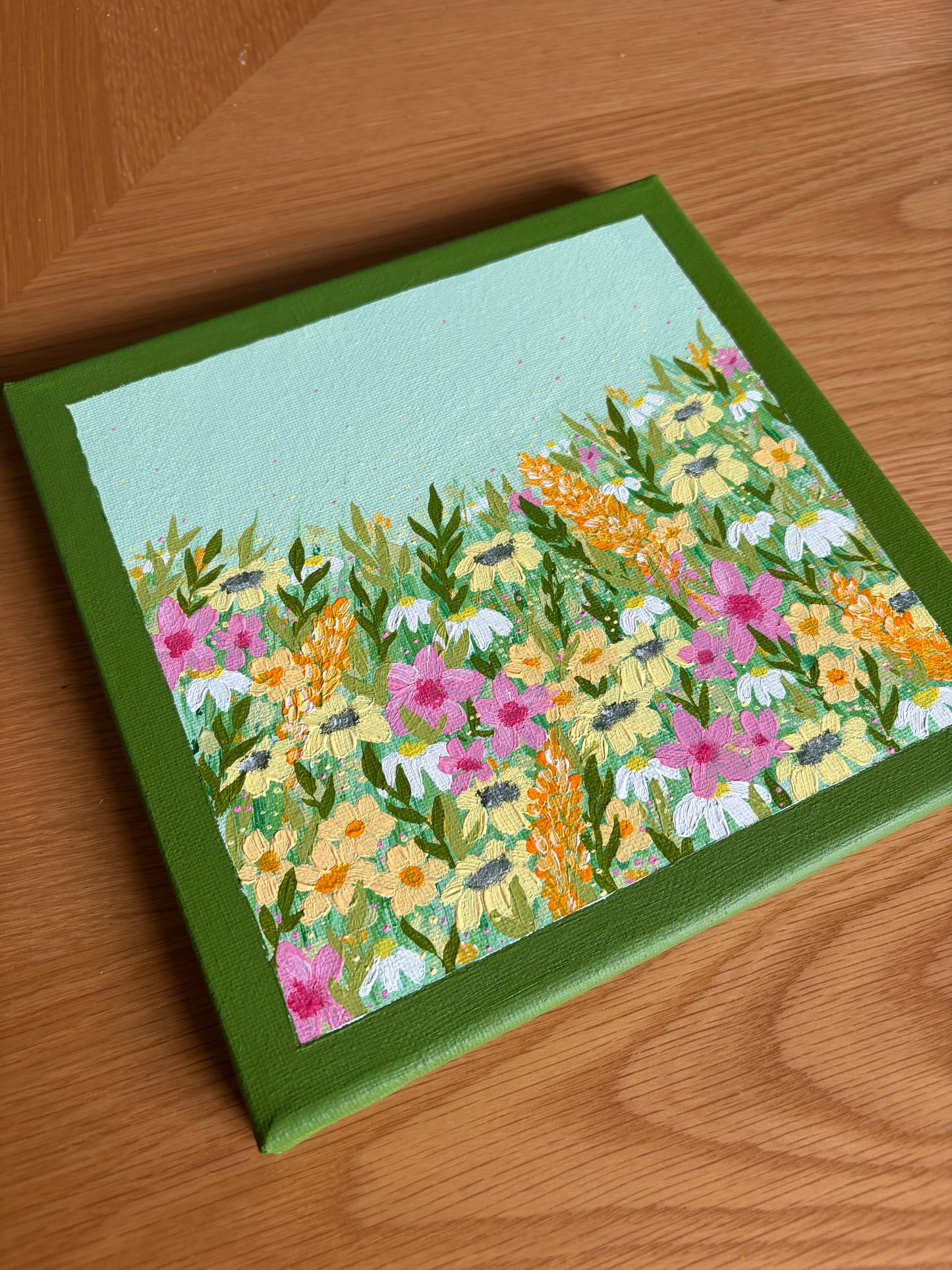 Olive green mini floral