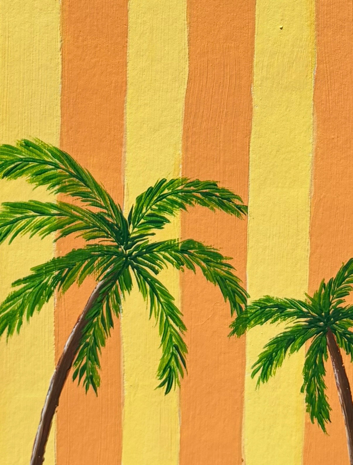 Pinstripe palm trees