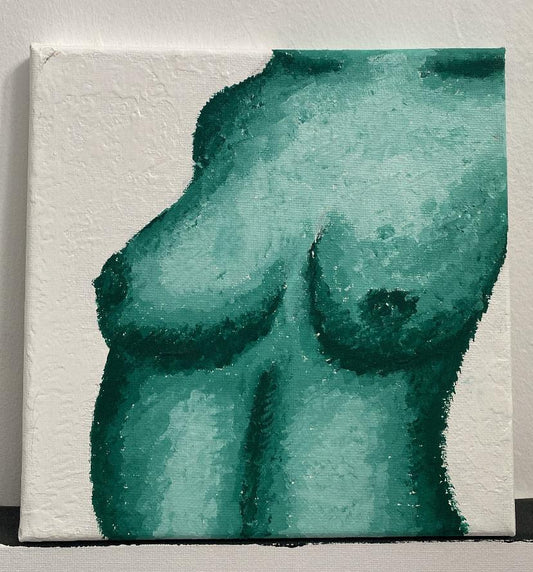 Viridian Green Front Nude Art