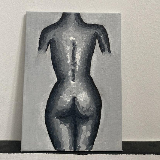 Monochrome Back Nude Art