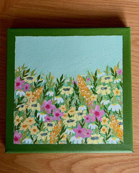 Olive green mini floral