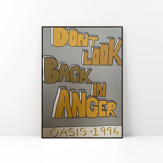 'DONT LOOK BACK IN ANGER' pop art